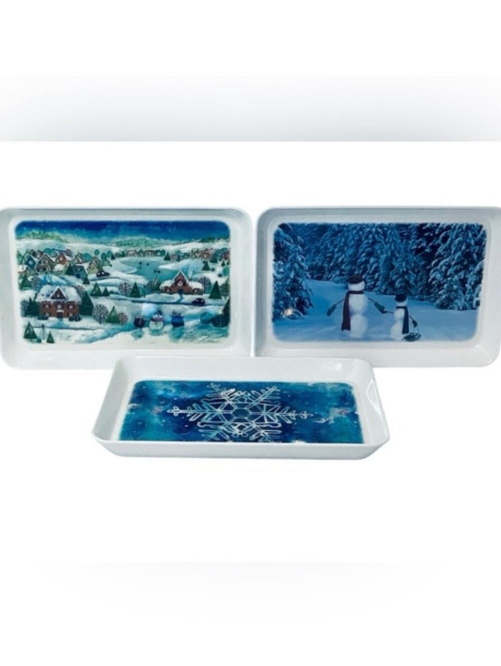 💚 Peek Freans Winter Themed Decorative Trays - 3pc